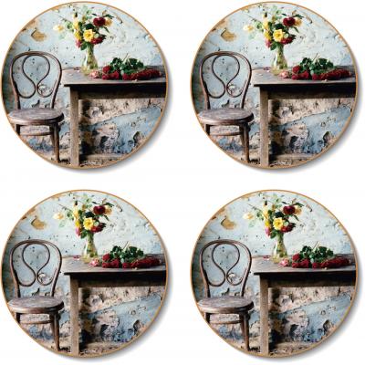 Cinnamon Round Blue Room Placemats 33cm | Set of 4