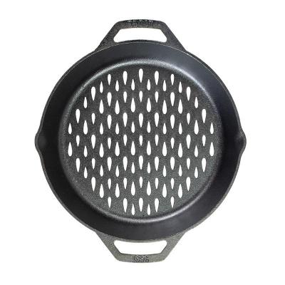 Lodge Seasoned Cast Iron Dual Handle Grilling Basket | 12 Inch