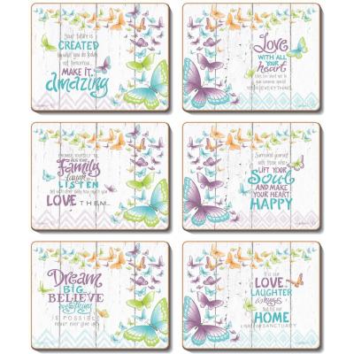 Cinnamon Inner Love Cork Backed Coasters | Set of 6pcs 