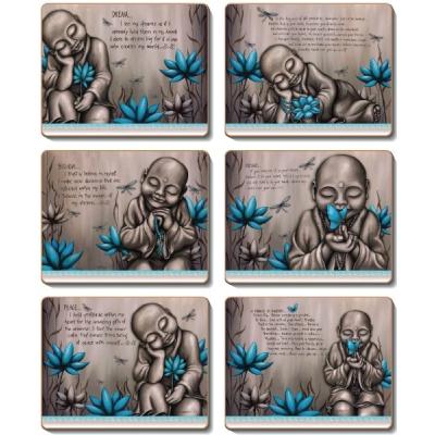 Cinnamon From The Soul Monk Blue Cork Backed Placemats | Set of 6pcs 