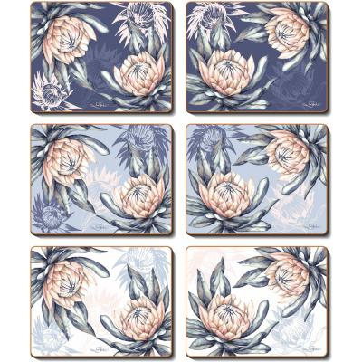 Cinnamon Protea Cork Placemats 6 Piece Set | 34x26.5cm