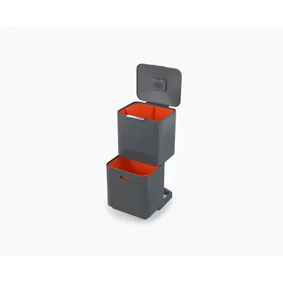 Joseph Joseph Totem Max 60L Waste & Recycling Bin | Grey