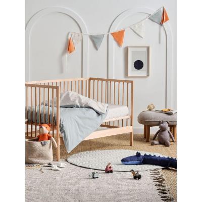 Linen House Smiles All Round Cot Quilt Cover | Sugar-Smoke