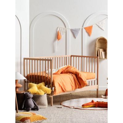 Linen House Smiles All Round Cot Quilt Cover | Sugar-Apricot