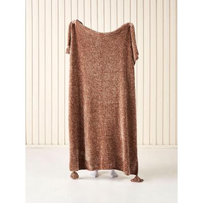 Linen House Hara Throw 130x170cm | Brandy