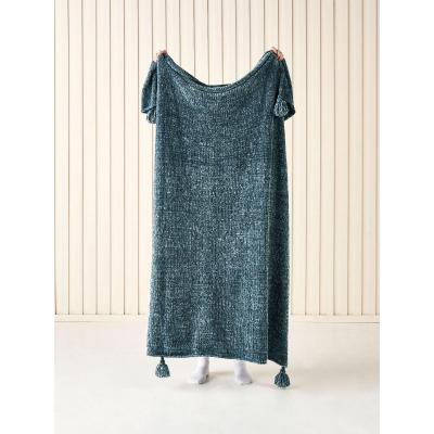 Linen House Hara Throw 130cm x 170cm | Petrol