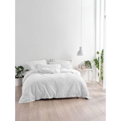 Linen House Deluxe Waffle White Quilt Cover Set | Double