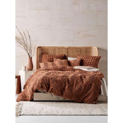 Linen House Fog Cinnamon Quilt Cover Set | King