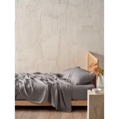 Linen House Nimes Linen Sheet Set | King | Ash