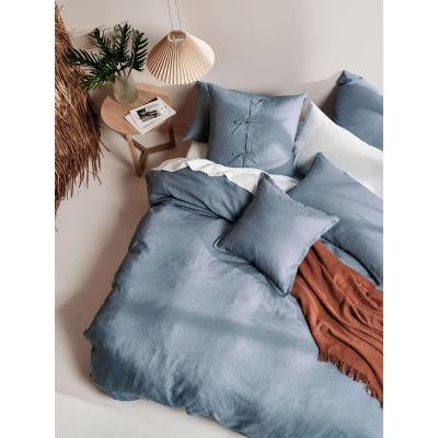 Linen House Nimes Linen Quilt Cover Set | Queen | Nightfall