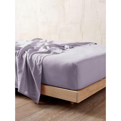 Linen House Nimes Linen Fitted Sheet 50cm | King | Lilac