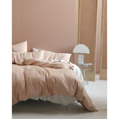 Linen House Nimes Linen Quilt Cover Set | Double | Nude