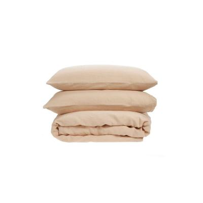 Linen House Nimes Linen Quilt Cover Set | King | Nude