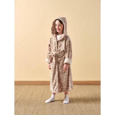 Linen House Plush Kids Robe | Small | Tiger