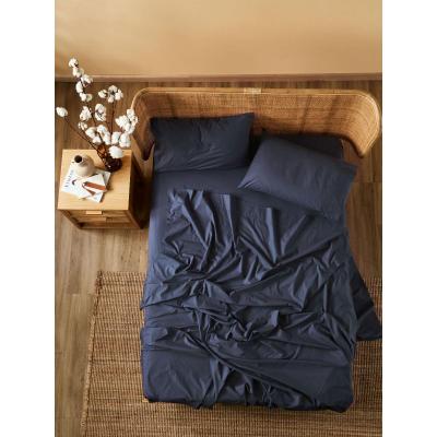 Linen House Terra Organic Cotton Sheet Set | Double | Midnight 