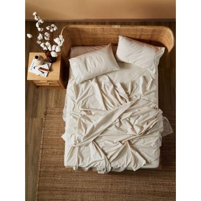 Linen House Terra Organic Cotton Stone Sheet Set | King