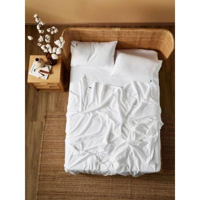 Linen House Terra Organic Cotton White Sheet Set | King