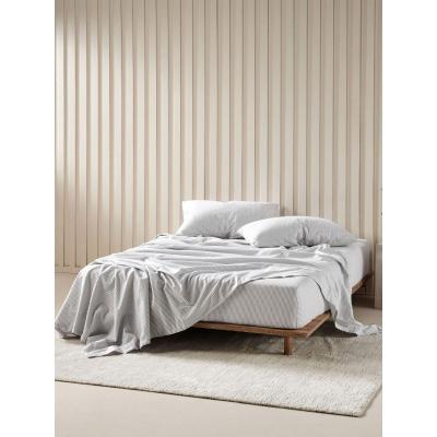 Linen House Landyn Flannelette Sheet Set | Single | Smoke