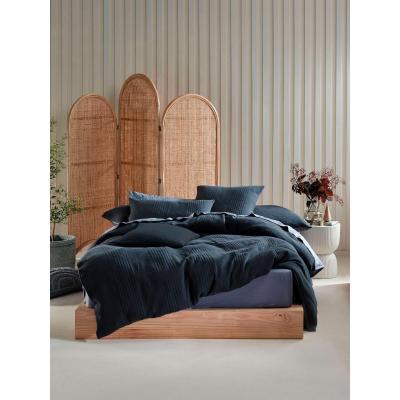 Linen House Osmond Quilt Cover Set | Single | Slate