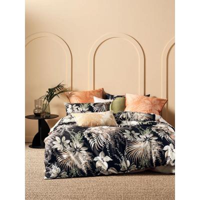 Linen House Harlow Quilt Cover Set | Double | Black 