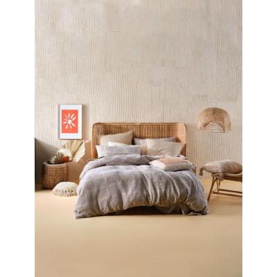 Linen House Galicia Blue-Sand Quilt Cover Set | Queen