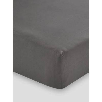 Linen House Remo Fitted Sheet 40cm | Double | Charcoal