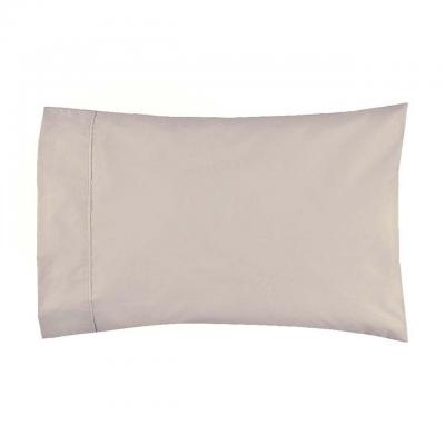 Logan & Mason 300TC Cotton Percale Standard Pillowcase Pair | 2 Pack | Stone