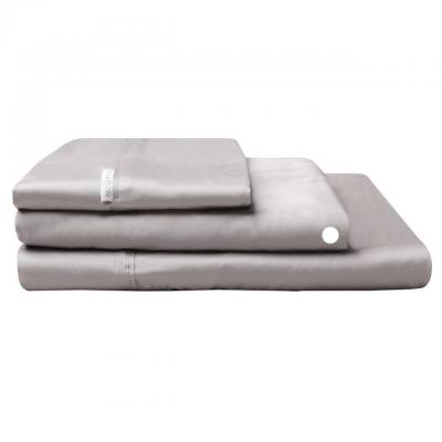 Logan & Mason Fitted Sheet 400TC | Long Single Bed | Pewter