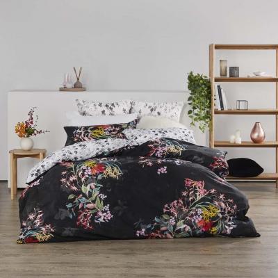 Logan & Mason Dendy Quilt Cover Set | King Bed | Black 