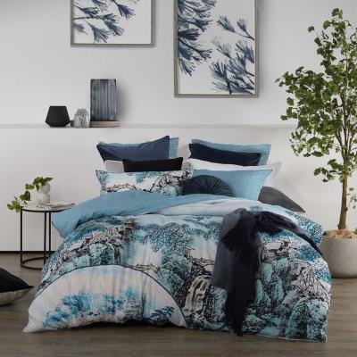 Logan & Mason Kaiya Quilt Cover Set | Queen Bed | Blue