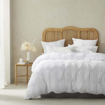 Platinum Logan & Mason Summer Quilt Cover Set | Queen Bed | White