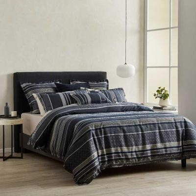 Private Collection Detroit Quilt Cover Set | Queen Bed | Navy