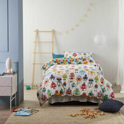 Logan & Mason Kids Robots Quilt Cover Set | Double Bed | Multi