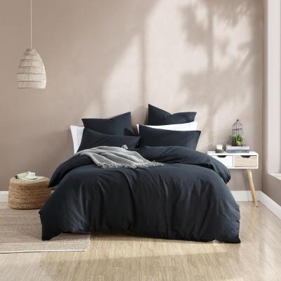 Platinum Logan & Mason Serene Quilt Cover Set | Single Bed | Charcoal