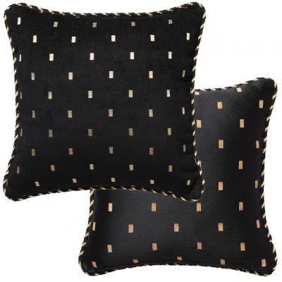 Davinci Massimo Square Filled Cushion | Black