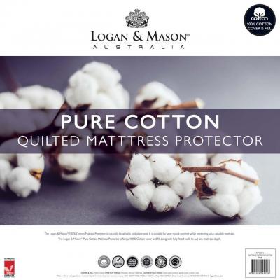Logan & Mason Quilted Cotton Mattress Protector | Queen
