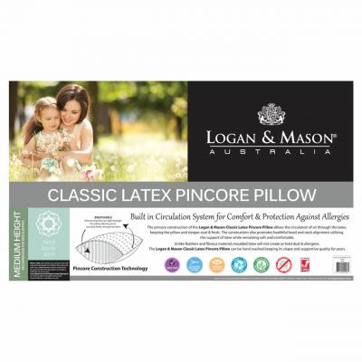 Logan and Mason Classic Latex Pincore Pillow