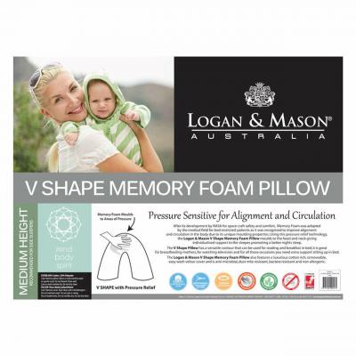 Logan and Mason V Shaped Tri Memory Foam Pillow