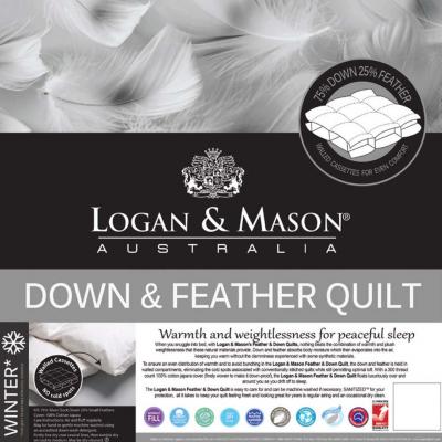 Logan & Mason 75/25 Duck Down and Feather Quilt | Single Bed