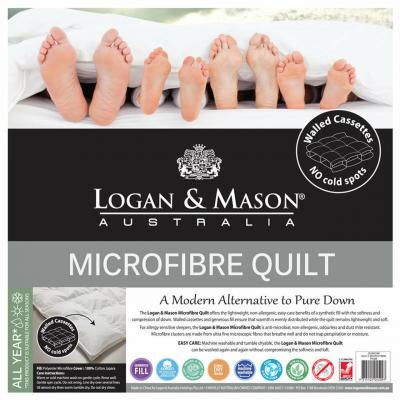 Logan & Mason Microfibre Quilt / Doona 350GSM | Single Bed