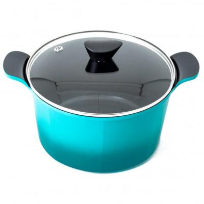 Neoflam Venn Deep Casserole with Glass Lid 26cm | Turquoise 