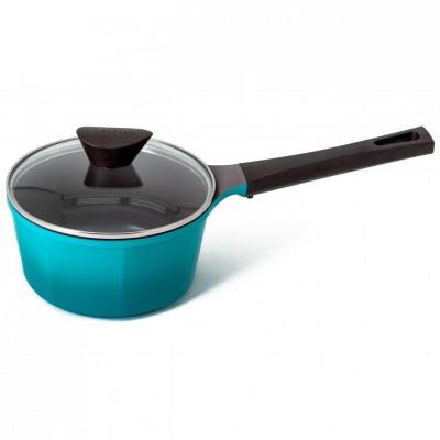 Neoflam Venn Sauce Pan Turquoise Induction with Glass lid 18cm 