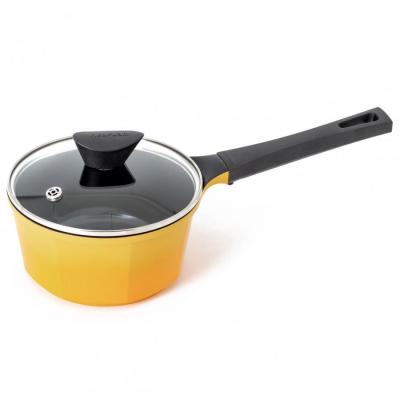Neoflam Venn Sauce Pan Yellow Induction with Glass lid 18cm 