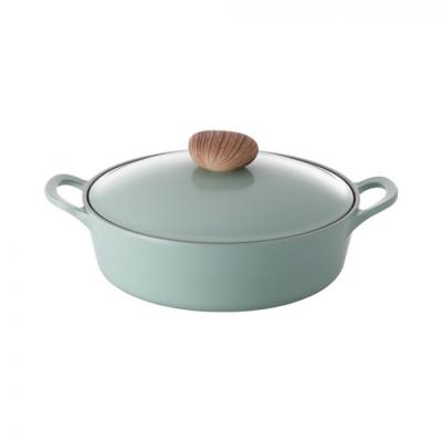 Neoflam Retro Casserole Low Induction with Die-Casted Lid 22cm | Green 