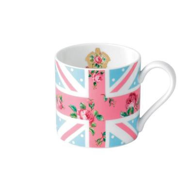 Royal Albert Cheeky Pink Union Jack Blue Modern Mug