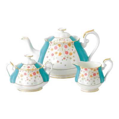 Royal Albert 100 Years 1930 Teapot, Cream & Sugar