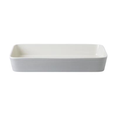Royal Doulton Maze White Rectangular Roaster Dish | 40cm
