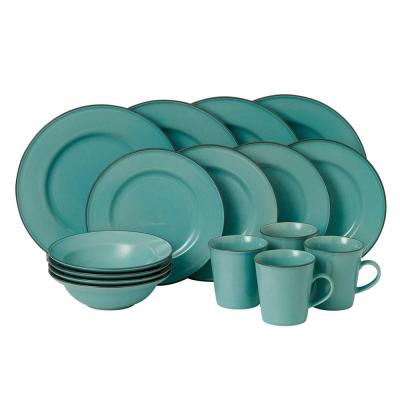 Royal Doulton Gordon Ramsay Union Street Cafe Blue 16 pcs Dinner Ware Set