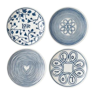 Royal Doulton Ellen DeGeneres Blue Love Accents Side Plate | Set of 4