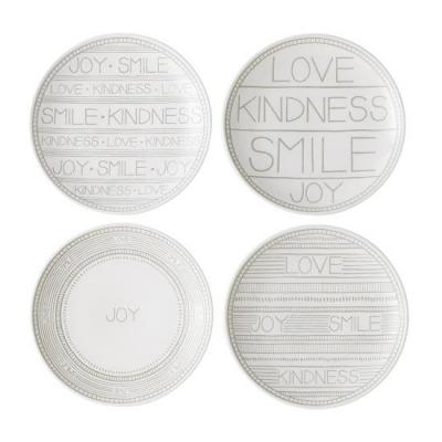 Royal Doulton ED Ellen DeGeneres Taupe Accents Plate | 16cm | Set of 4